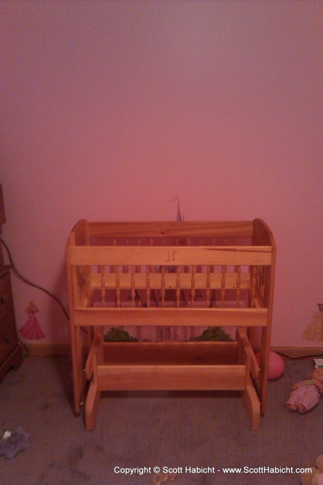 ...in the crib he made for Amber.