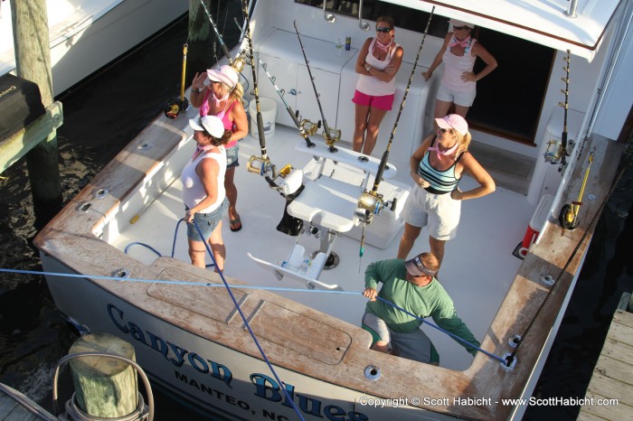 Upon arrival, we came across these women who had just caught 4 white marlin.