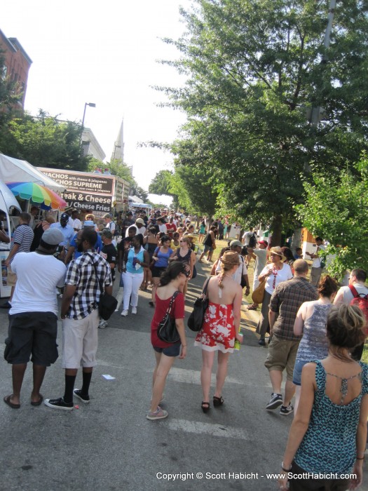 For such a hot day, there were lots of people on hand for the event.