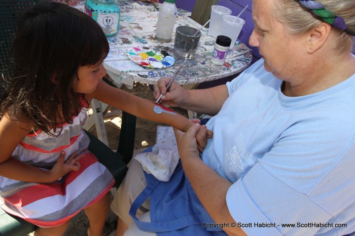 Fish Tales has a children's area, which included face painting....