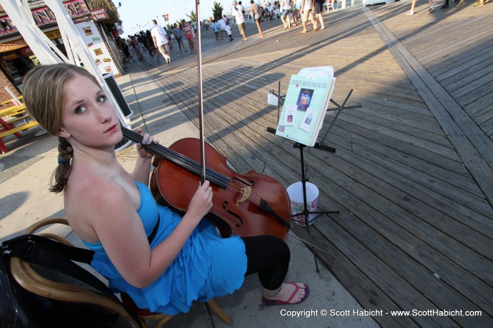 She hadn't started playing yet, so I didn't need to tip her.