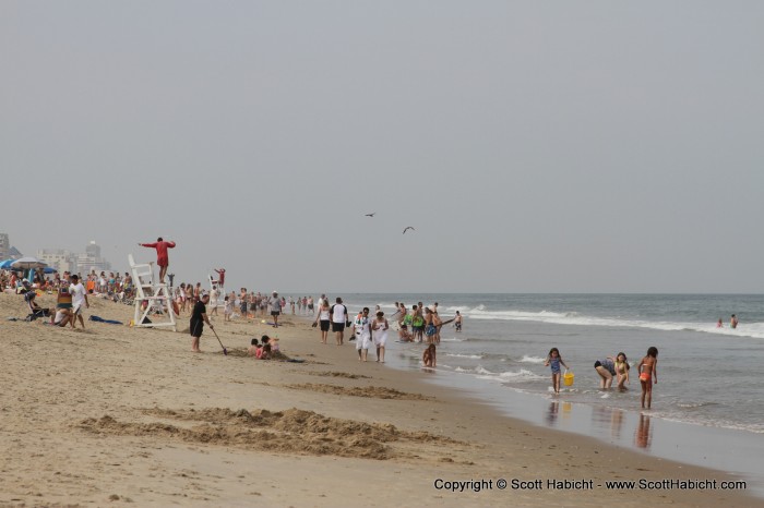 The beach was crowded, but it was time to go.