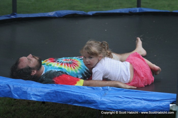 Later, Amber and I relaxed on the trampoline...