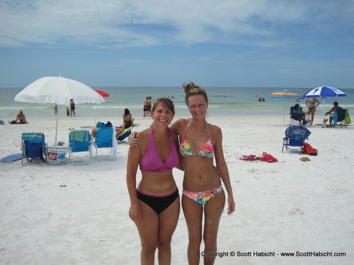 If Kelli is in Florida, you know she is hitting the beach, this time with Michelle.