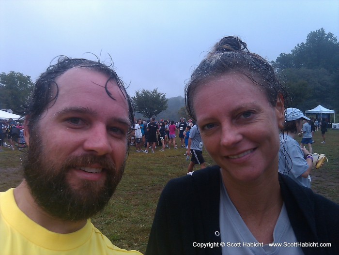 The Police Pace 5k on a rainy day. Check out that beard!!