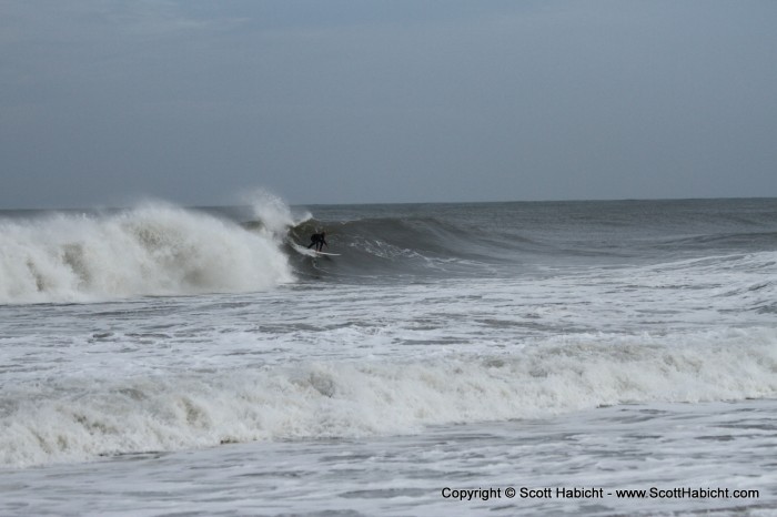 The surfers were the first ones back in the water.