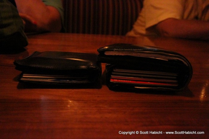 There is a direct correlation between age and thickness of wallet.