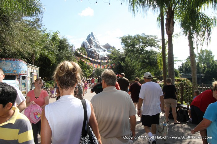 Afterwards Kelli, my father, and I headed to The park's roller coaster, Expedition Everest.