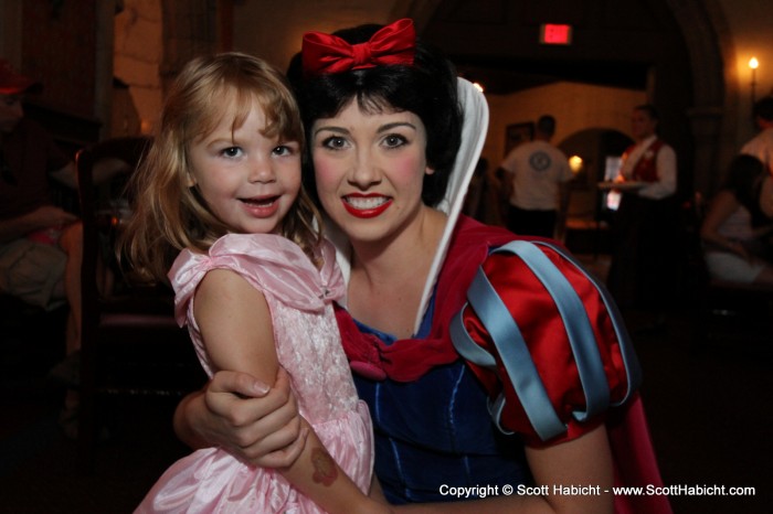 Snow White was the last of the princesses to come by.