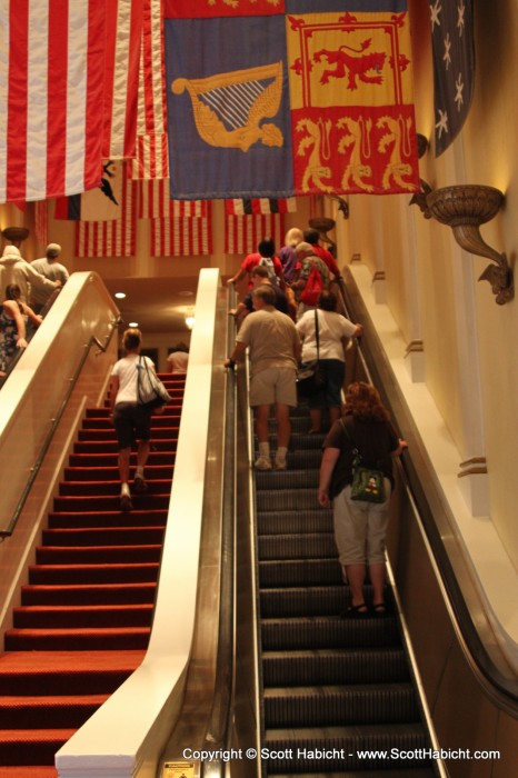 After the show, we headed up to see The American Adventure.