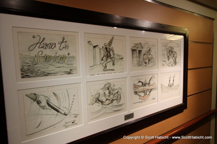 As you might have guessed, the ship was full of Disney artwork.