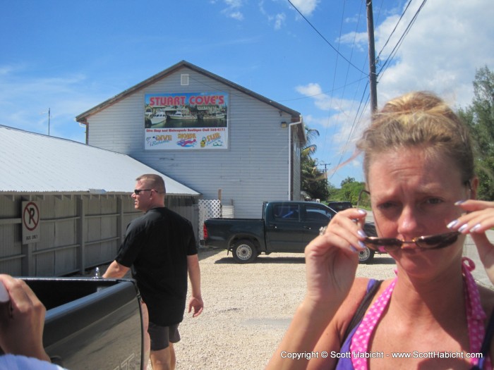 Kelli and I took a van across the island to go SCUBA diving again.