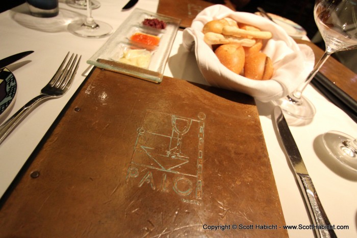 After the spa, it was a late night dinner at the exclusive restaurant on the ship, Palo.