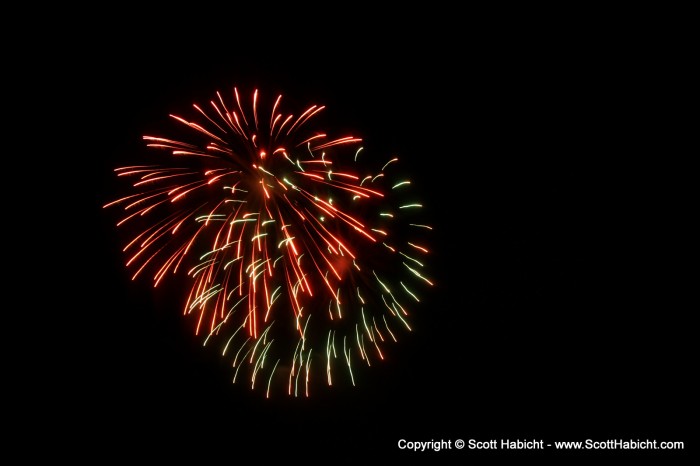 After dinner, it was time for fireworks off the side of the ship.