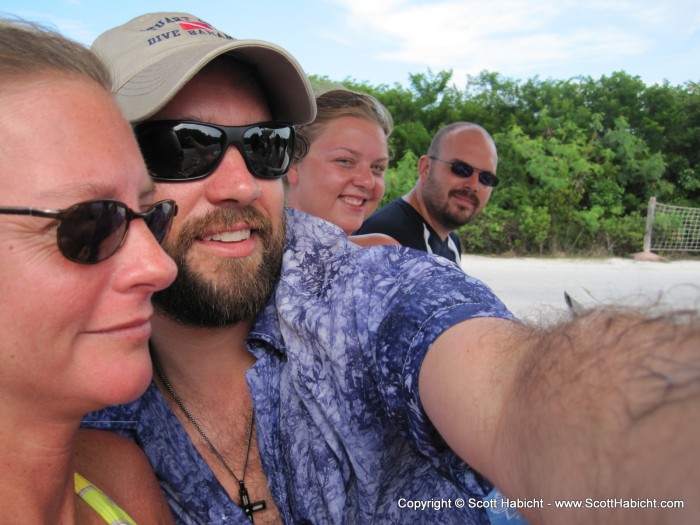 We caught the tram back to the cabana with Erin and Mathew...