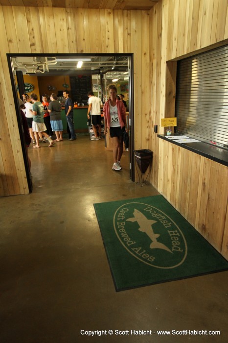 We headed into the Dogfish store at the brewery in Milton....