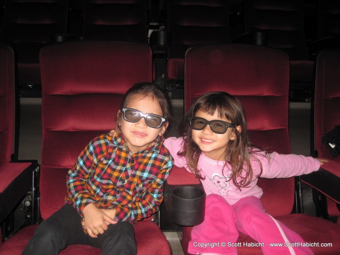 Kelli, her sis and her mom took the kids to see their first 3D movie, Tangled.