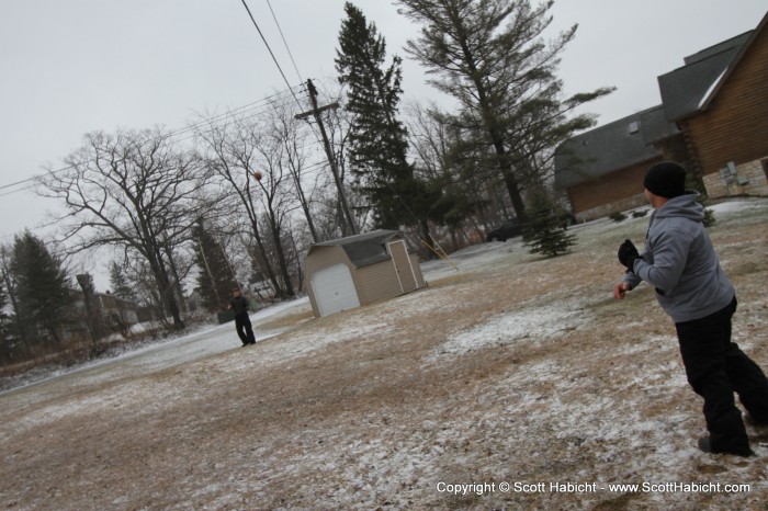 With things like throwing a football outside...