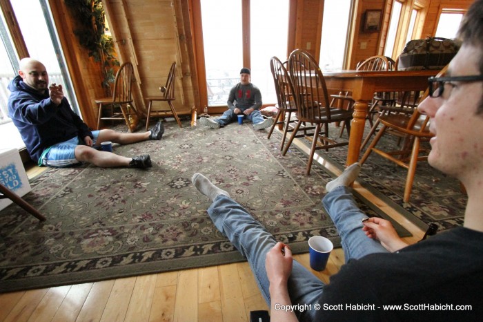 Back inside for a game of caps. Find the bottle cap.