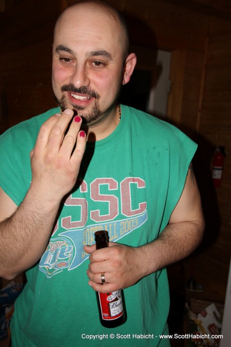 Every year he seems to get his nails painted.