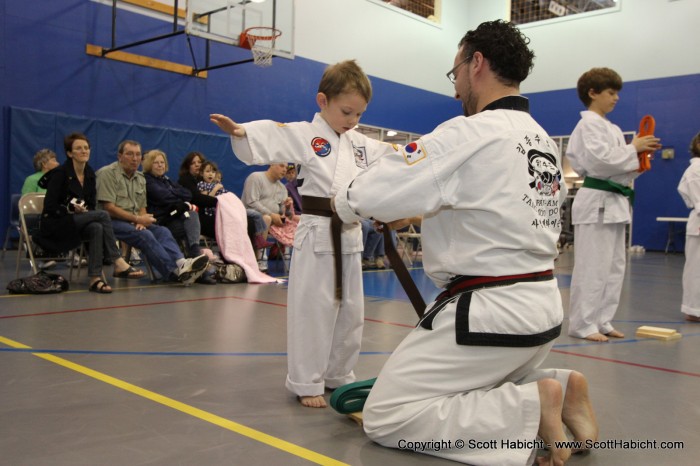 Of course, he advanced to a brown belt.