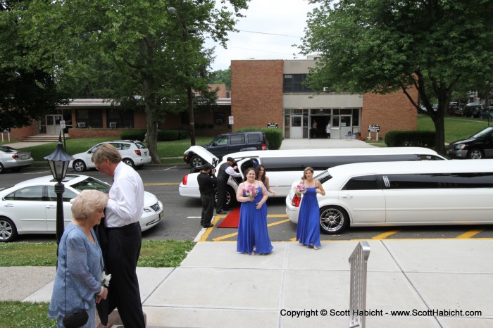 The various wedding party members were arriving...