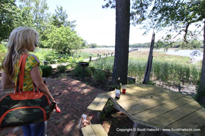 And we got a bottle and enjoyed the shade by the river.