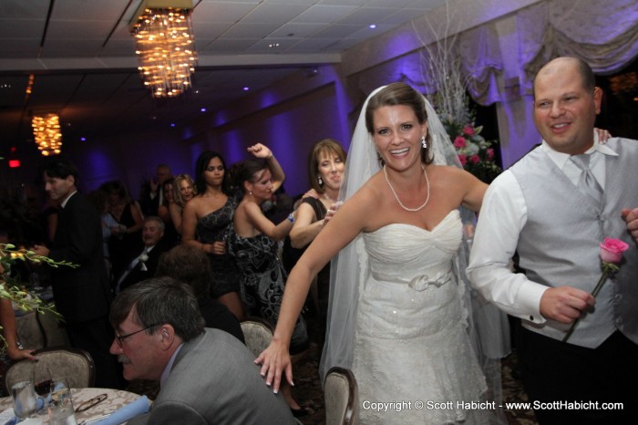 And then everyone formed a congo line and made a ring around the room.