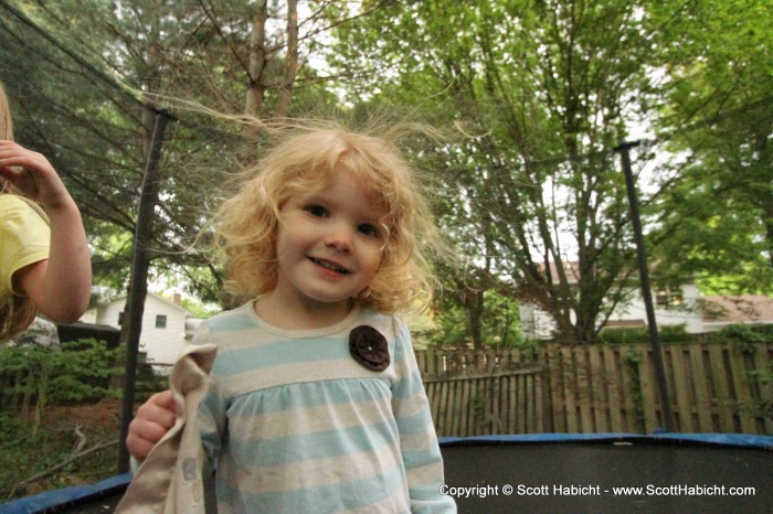 Carolyn had some static electricity issues.