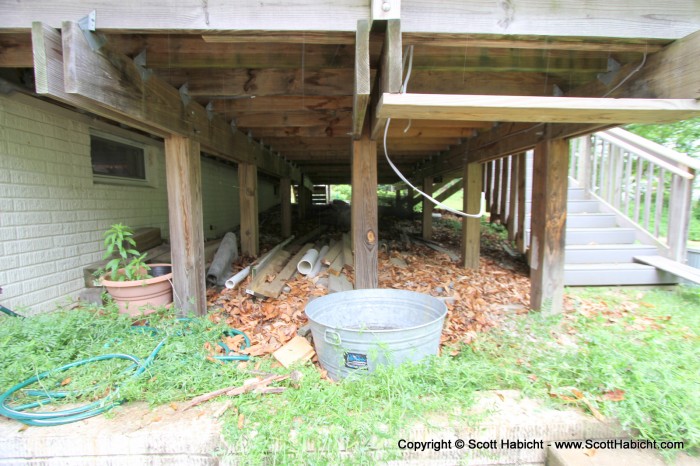 Another project was cleaning under the deck and doing the electrical on the deck...