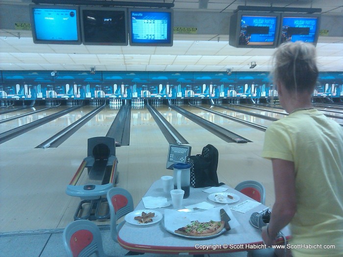 Kelli and I went bowling for lunch one day, and it was a lot of fun!!!