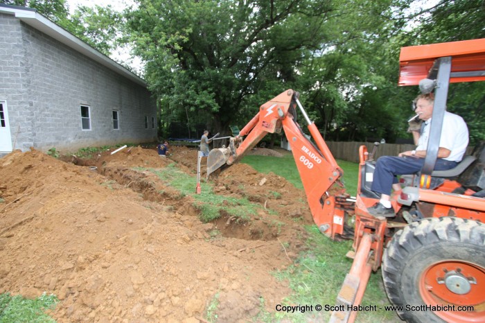 And Mike came over to help dig the hole.