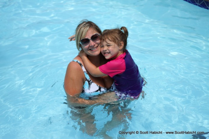 Lori and Ava went pool hopping at the hotel...