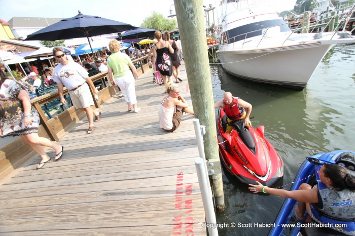 Robert and Bobie went and got the jet skis and met us there.