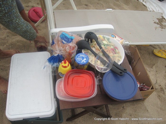 They decided to have a cookout on the beach.