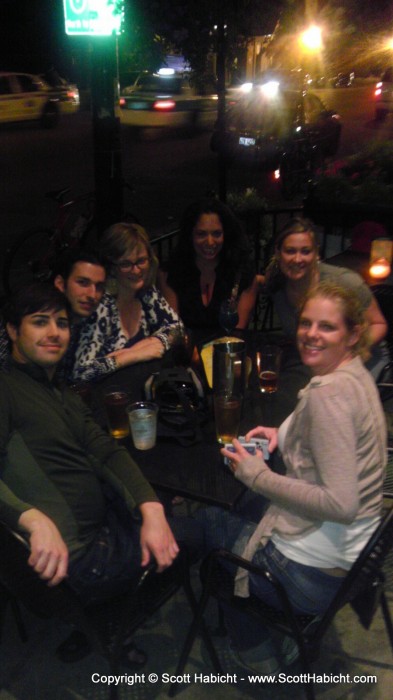 Afterwards they had drinks with the cast.