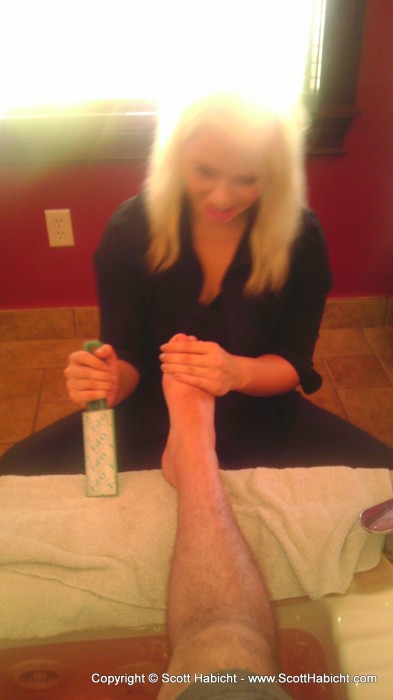 Then it was on for me to get a pedicure (my first ever).