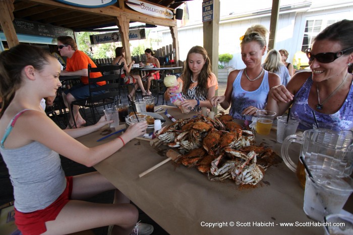 So we went to Nick's Fish house and got crabs.