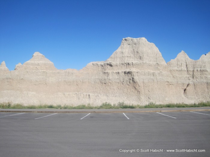 We took a detour and entered the Badlands, it's this area of cliffs and rocks.