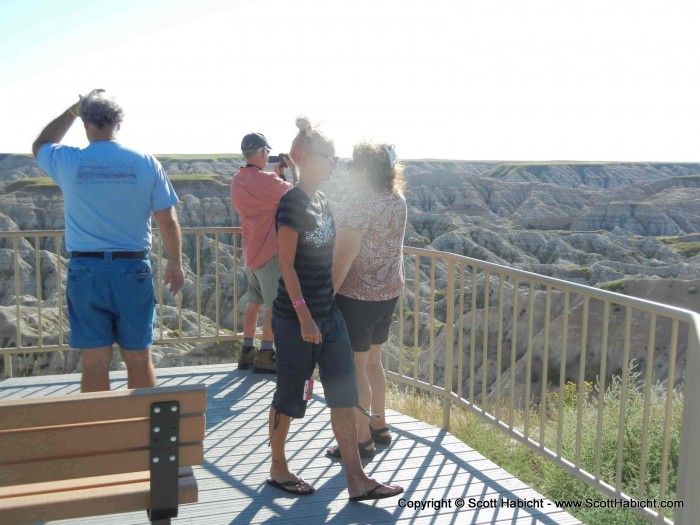 Meeting up with another couple from the RV group, and they took them on a detour through The Badlands.