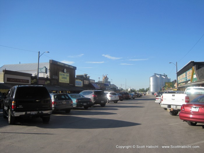 The downtown area is known for Wall Drug Store.