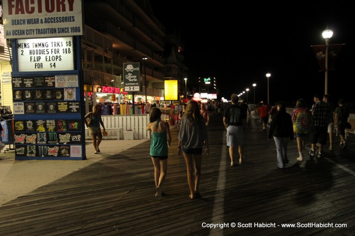 From the show we headed to the boardwalk for a midnight stroll.