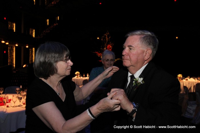 Jeff's parents enjoy a dance.