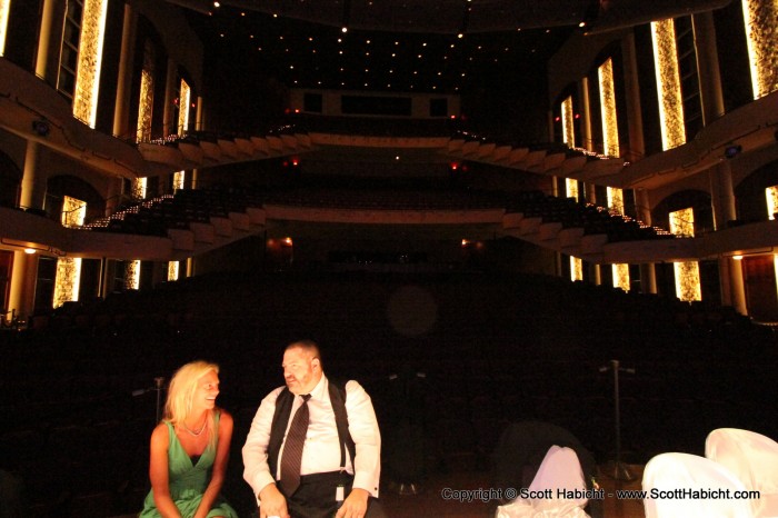 The theater was quite an interesting place for a wedding.