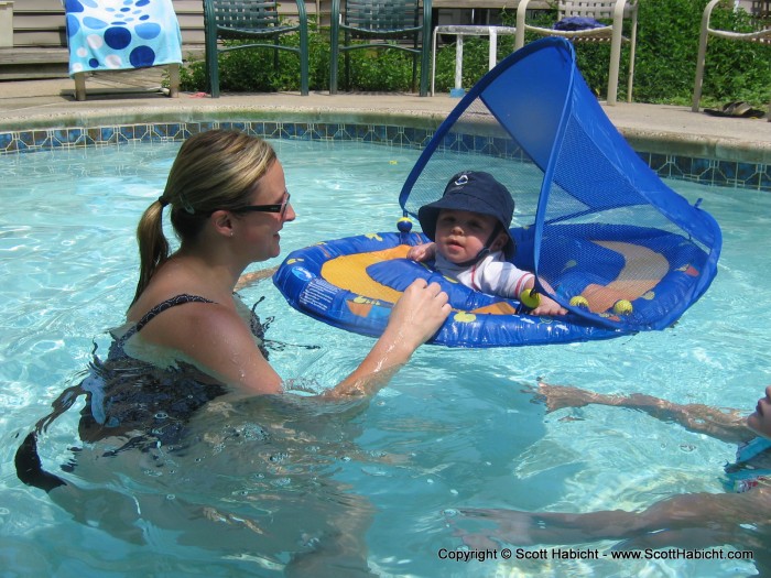 Carrie showed up with her son, Gaven.