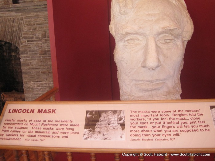 These were masks created so the builders would be correct in making the faces to the right scale.