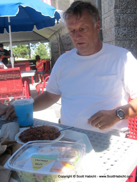 Enjoying chili. Buffalo chili of course.