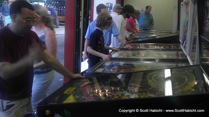 We hit up the pinball machines for some fun...