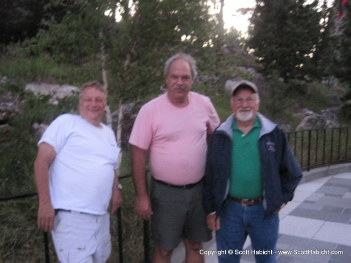 The RV guys at Mt. Rushmore for the evening presentation.