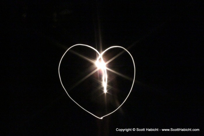 At night we made fun light paintings.